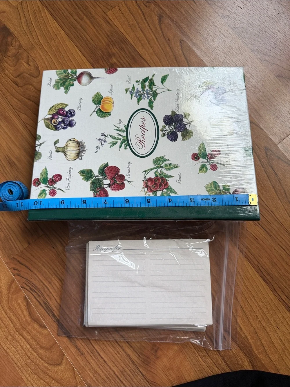 Recipes Recipe Organizer Notebook - Green and White Botanical Cover